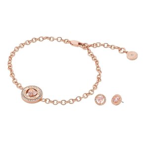 St med armbnd og reringe Michael Kors FASHION SPECIAL PACK BRACELET + EARRINGS Rosenguld
