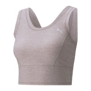 Sports Top til damer Puma Studio Yogini Luxe Crop Tank Violet