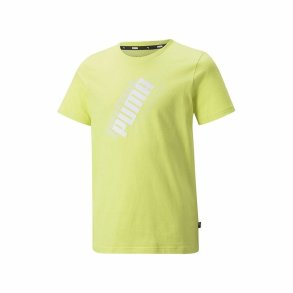 Brne Kortrmet T-shirt Puma Power Logo Gul