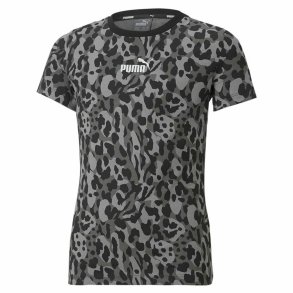 B�rne Kort�rmet T-shirt Puma Alpha AOP Sort