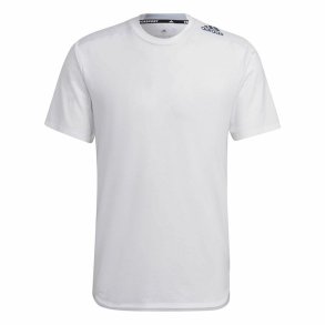 Kortrmet T-shirt til Mnd Adidas D4T Hvid