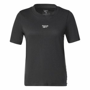 Kort�rmet T-shirt til Kvinder Reebok Tape Pack Sort