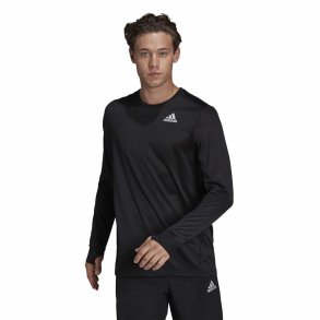 Lang�rmet T-shirt til M�nd Adidas Own The Run Sort