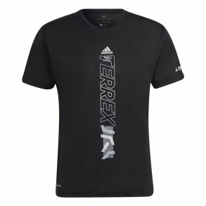 Kortrmet T-shirt til Mnd Adidas Agravic Sort