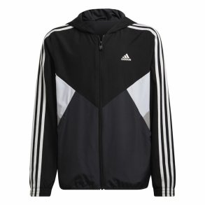 Sportsjakke til brn Adidas Coupe-Vent Colorblock Sort