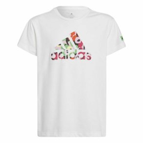 B�rne Kort�rmet T-shirt Adidas x Marimekko Hvid