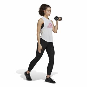 T-shirt til Damer uden rmer Adidas AEROREADY Racerback  Hvid