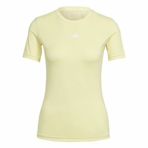 Kort�rmet T-shirt til Kvinder Adidas Techfit Training Gul