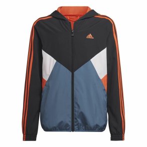 Sportsjakke til brn Adidas Colorblock Sort