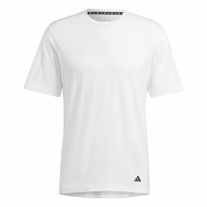 Kortrmet T-shirt til Mnd Adidas Base Hvid