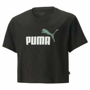 B�rne Kort�rmet T-shirt Puma Logo Cropped  Sort