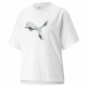 Kortrmet T-shirt til Kvinder Puma Modernoversi Hvid