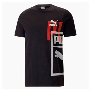 Kort�rmet T-shirt til M�nd Puma Classics Sort