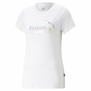 Kortrmet T-shirt til Kvinder Puma Ess+ Nova Shine Hvid