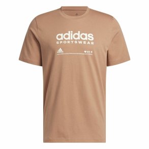 Kortrmet T-shirt til Mnd Adidas Lounge Brun