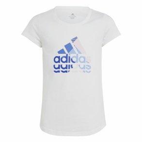 B�rne Kort�rmet T-shirt Adidas Graphic Hvid