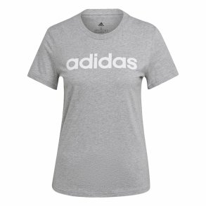 Kort�rmet T-shirt til Kvinder Adidas Essentials Logo Mujer Lysegr� (L)