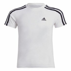 Kortrmet T-shirt Adidas Lk 3S Co Hvid