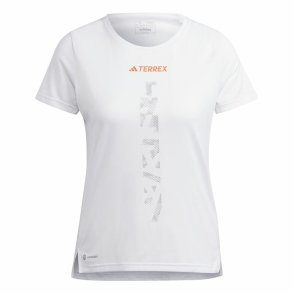 Kortrmet T-shirt til Kvinder Adidas Agr Shirt Hvid