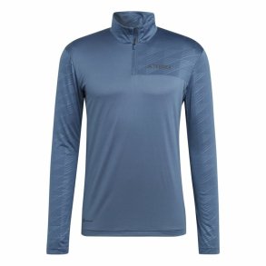 Langrmet T-shirt til Mnd Adidas Multi Half Zip Ls Bl