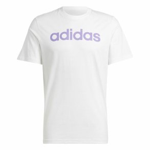 Kortrmet T-shirt til Mnd Adidas Essentials Hvid