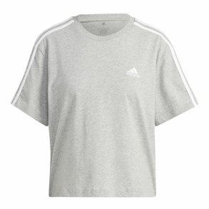 Kortrmet T-shirt til Kvinder Adidas 3S Cropped Top Lysegr (XS)
