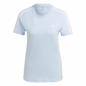 Kortrmet T-shirt til Kvinder Adidas 3 stripes Lysebl