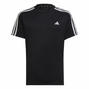 Kortrmet T-shirt til Brn Adidas Essentials 3S Sort