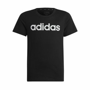 Brne Kortrmet T-shirt Adidas Essentils Logo Linear Sort