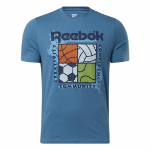 Kort�rmet T-shirt til M�nd Reebok GS Rec Center Bl�