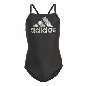 Badedragt til piger Adidas Big Logo Sort