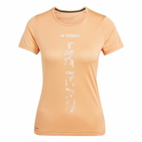Kortrmet T-shirt til Kvinder Adidas Agravic Shirt Orange