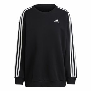 Sweaters uden Htte til Kvinder Adidas 3S Fl Os Swt Sort L/XL