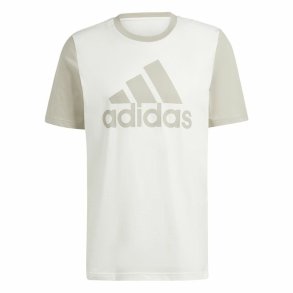 Kort�rmet T-shirt til M�nd Adidas Big Logo Single Beige