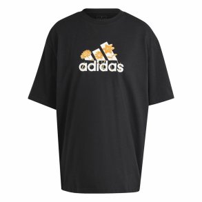 Kortrmet T-shirt til Kvinder Adidas Flower Pack Bos Sort