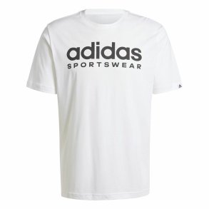 Kortrmet T-shirt til Mnd Adidas Spw Hvid