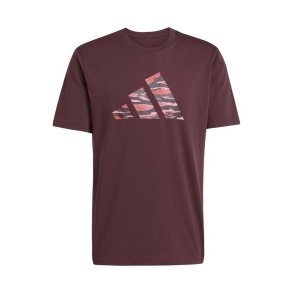 Kort�rmet T-shirt til M�nd Adidas M C CAMO LOGO T JI6769 R�dbrun