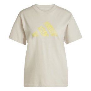 Kort�rmet T-shirt til Kvinder Adidas Beige