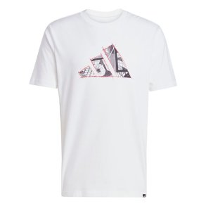 Kort�rmet T-shirt til M�nd Adidas Photo Logo Hvid
