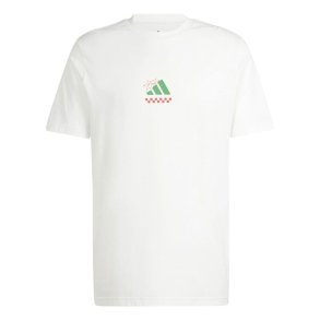 Kort�rmet T-shirt til M�nd Adidas Pizza Hvid