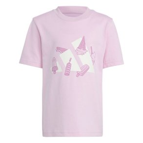 B�rne Kort�rmet T-shirt Adidas Lk Ice Pink