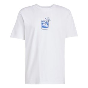Kort�rmet T-shirt til M�nd Adidas Drink Hvid