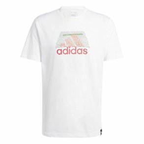Kortrmet T-shirt til Mnd Adidas Codes Bos Graphic Hvid