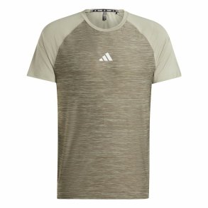 Kortrmet T-shirt til Mnd Adidas Gym+ 3 Bandas Brun