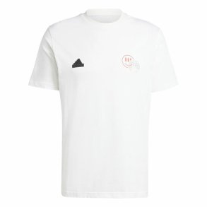 Kortrmet T-shirt til Mnd Adidas House Of Tiro Summer Graphic Hvid