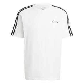 Kortrmet T-shirt til Mnd Adidas Gallery Graphic Hvid
