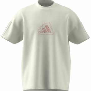Kortrmet T-shirt til Mnd Adidas All Szn Graphic Seasonal Hvid