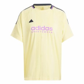 Kortrmet T-shirt til Mnd Adidas Tiro Cut 3 Bandas Jacquard Boyfriend Beige