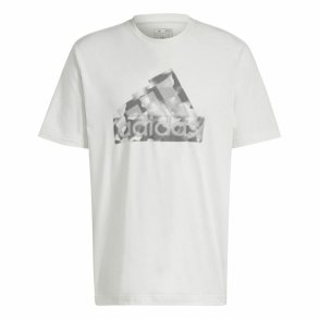 Kortrmet T-shirt til Mnd Adidas Future Icons Graphic Hvid