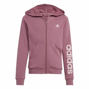 Sweatshirt med htte til piger Adidas Essentials Linear Logo Pink